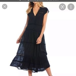 Free People Midnight Midi Peasant Dress